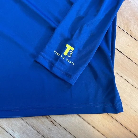 SOUTHERN TIDE T3 Tide to Trail Long Sleeve Performance Tee Skipjack UPF 50 Navy - Picture 3 of 11